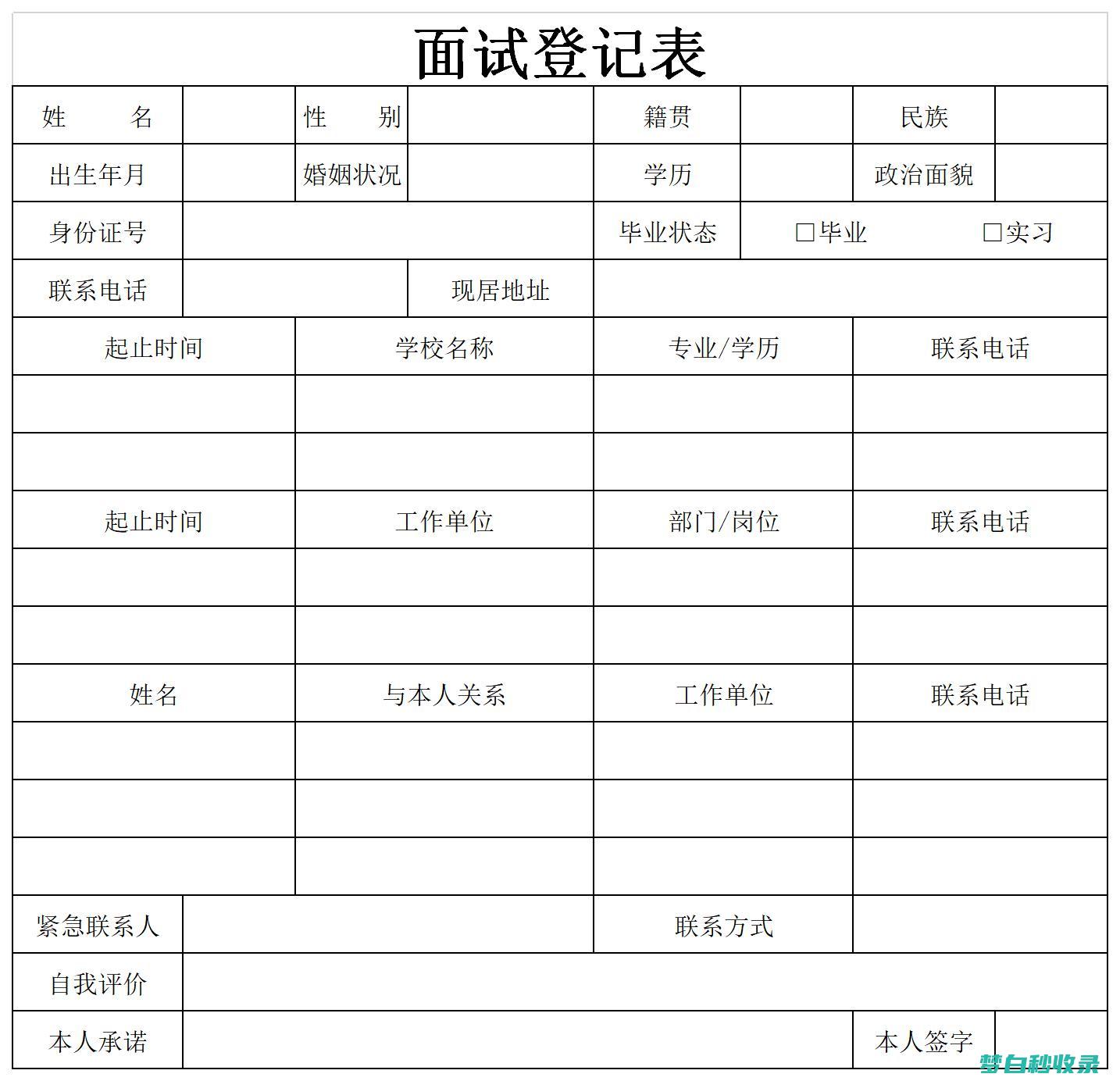 单招面试一般会问什么