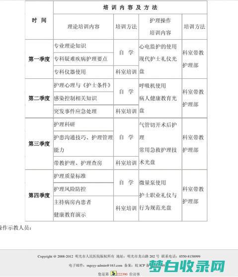 家政护理计划