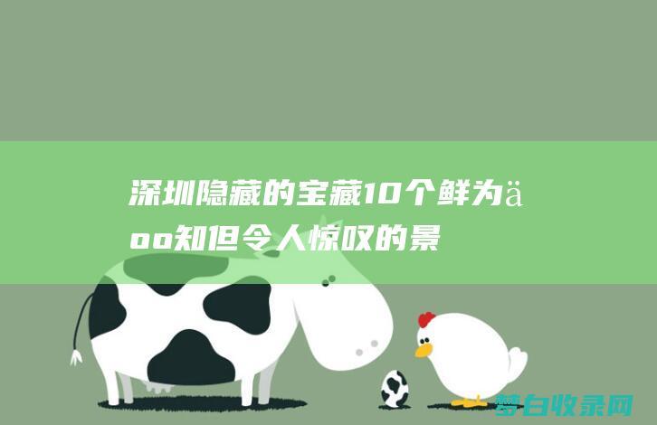 深圳隐藏的宝藏：10个鲜为人知但令人惊叹的景点 (深圳宝藏公园)