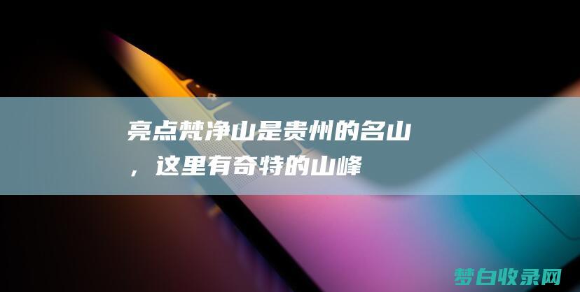 亮点：梵净山是贵州的名山，这里有奇特的山峰、茂密的森林和丰富的动植物资源。自驾上山，领略大自然的神奇和壮美。(梵净山宣传视频)