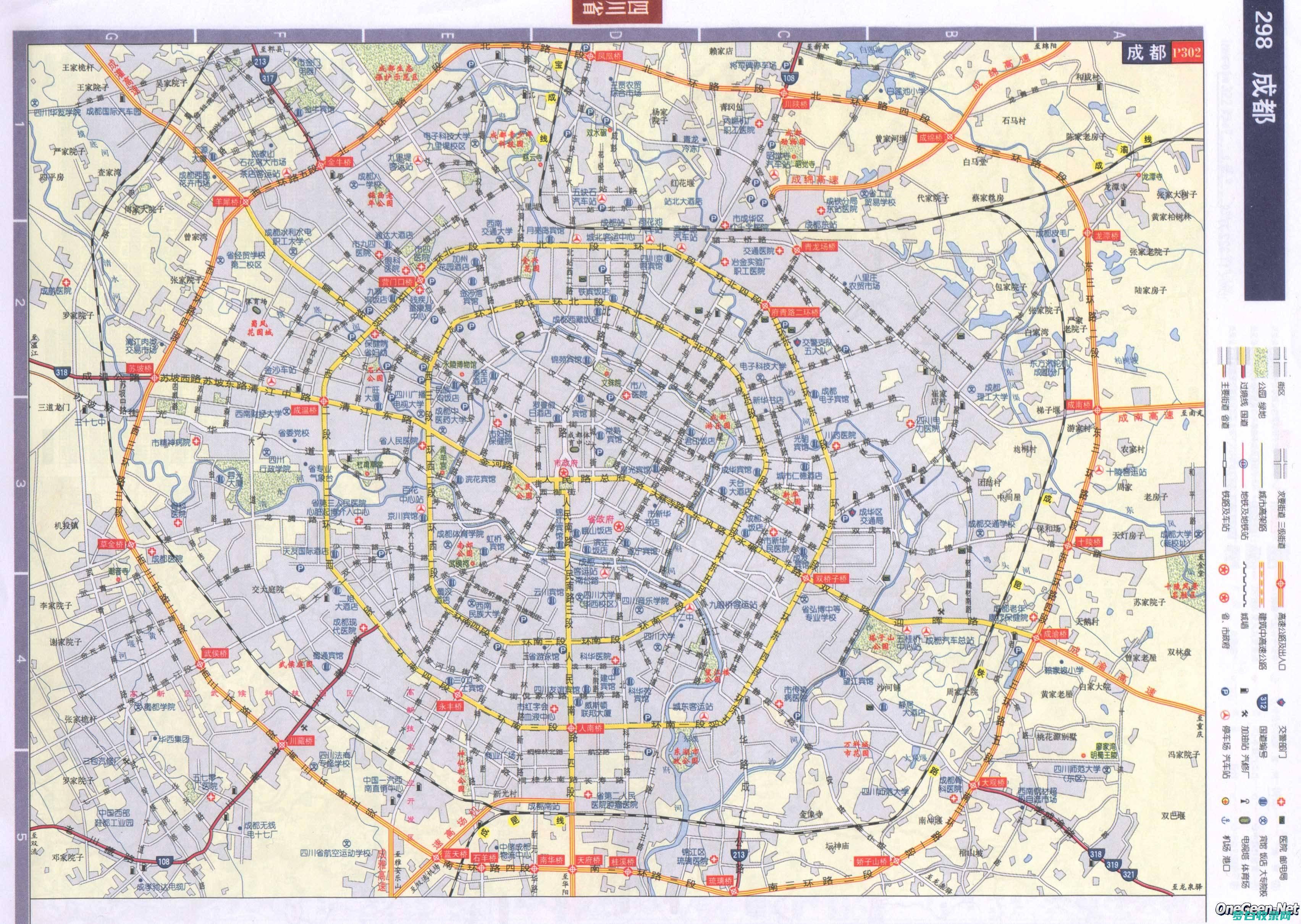 成都市地图：全景展示32个区县的地理位置 (成都市地图全图)