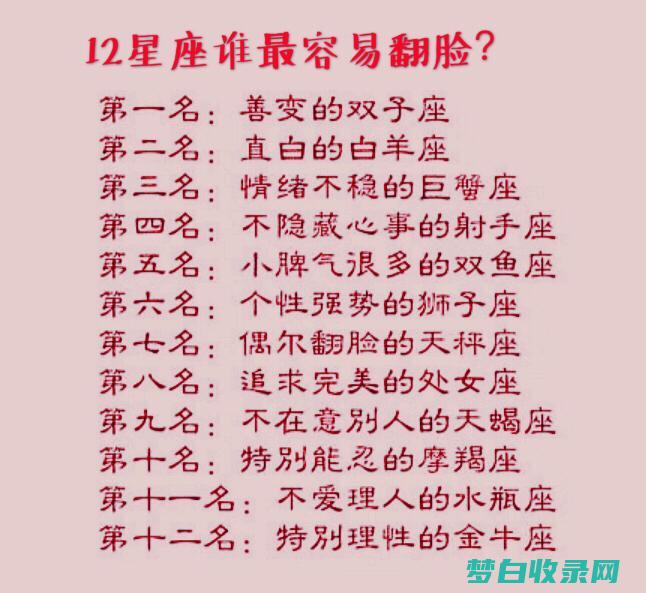 12星座都有些什么星座