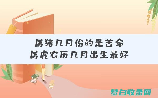 属猪的几月出世最好 什么属相不同时辰遇到虎 (属猪的几月出生最好命女孩子)